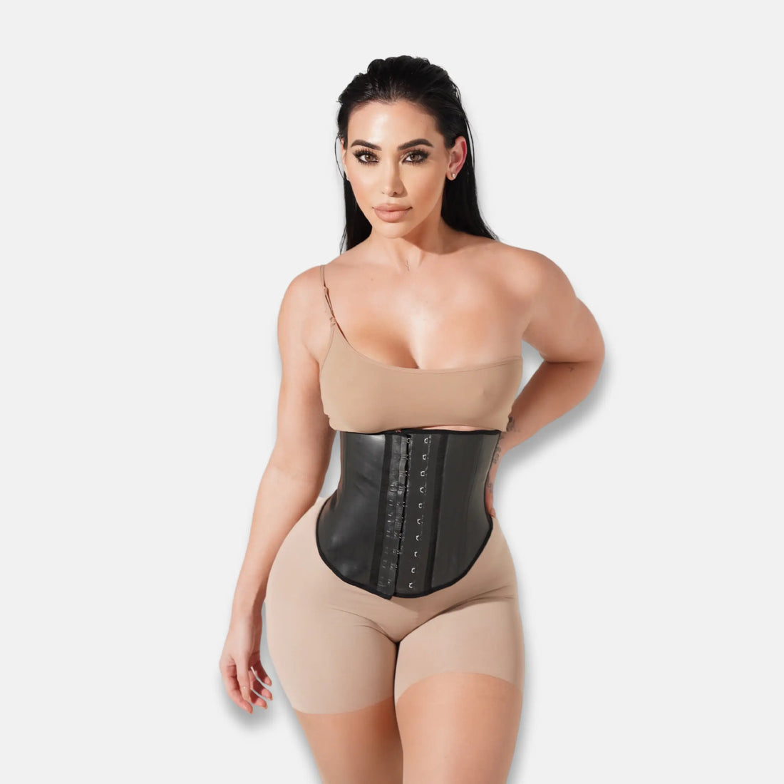 High Impact Latex Short Waist Trainer Onyx