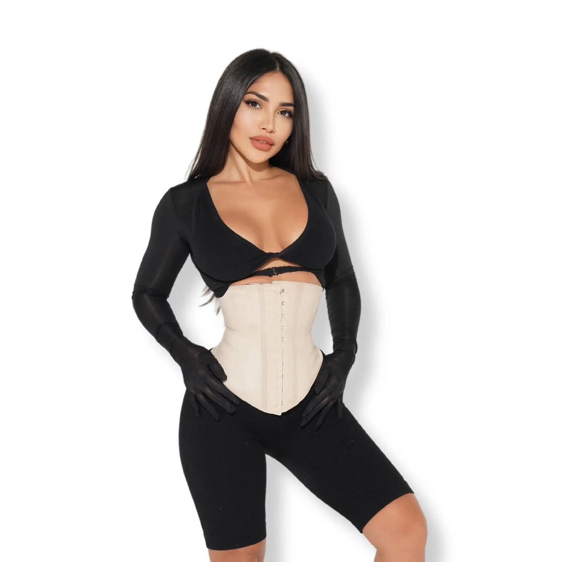 HIGH IMPACT SHORT WAIST TRAINER IVORY