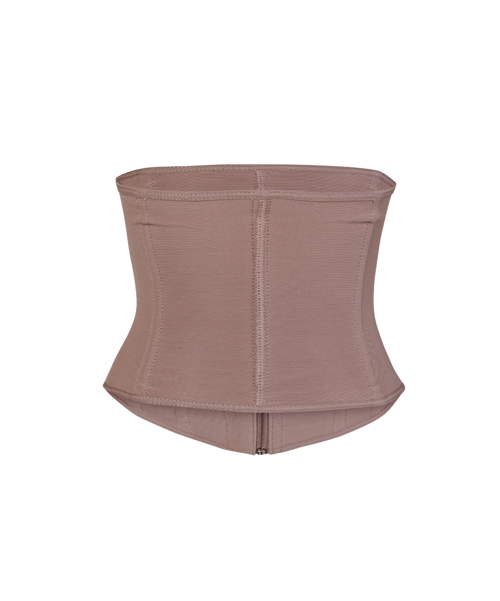 High Impact Latex-Free Short Waist Trainer Sandstone ShapeWaist