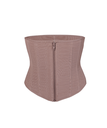 High Impact Latex-Free Short Waist Trainer Sandstone ShapeWaist