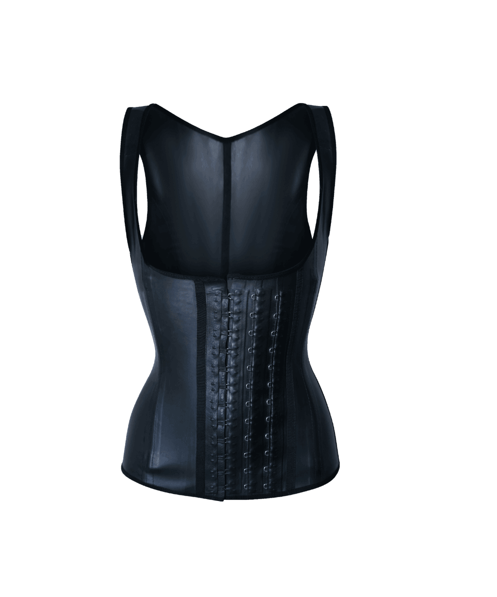 Latex Long Vest Waist Trainer Onyx