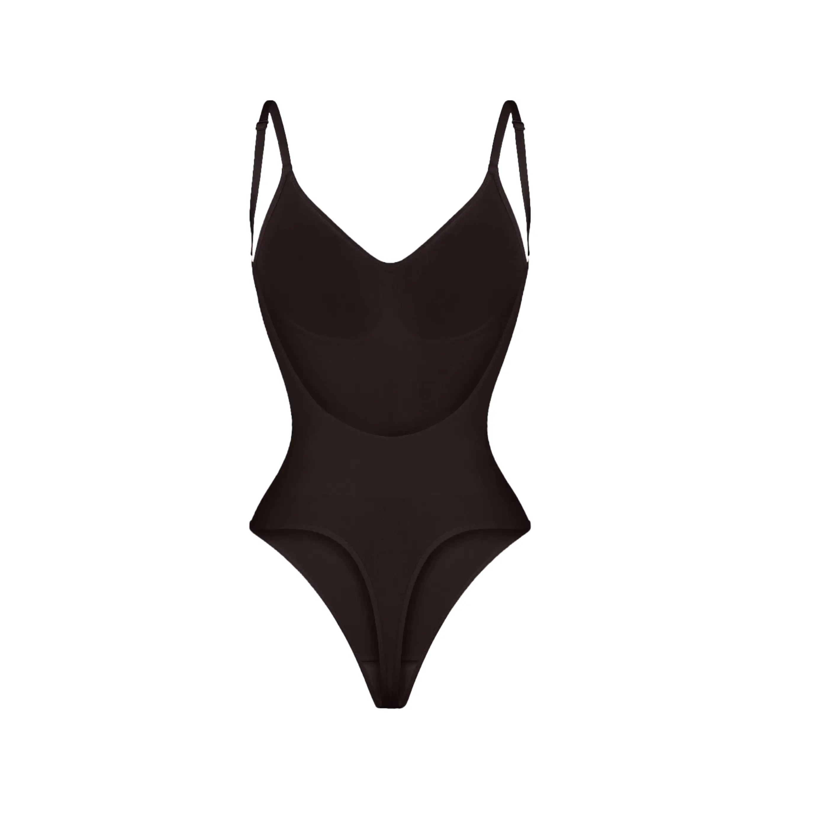 SCULPTING LOW BACK THONG BODYSUIT ONYX