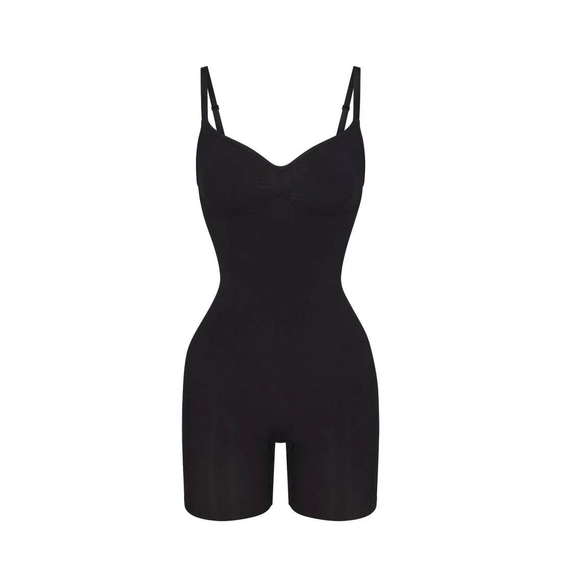 SCULPTING MID-THIGH BODYSUIT ONYX