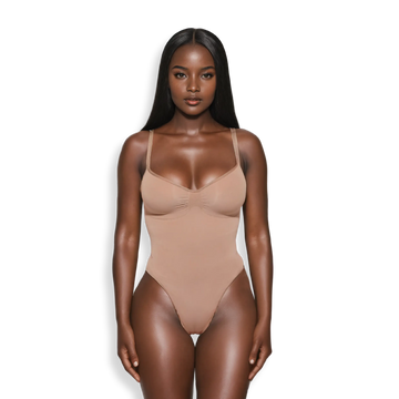 SCULPTING THONG BODYSUIT SANDSTONE