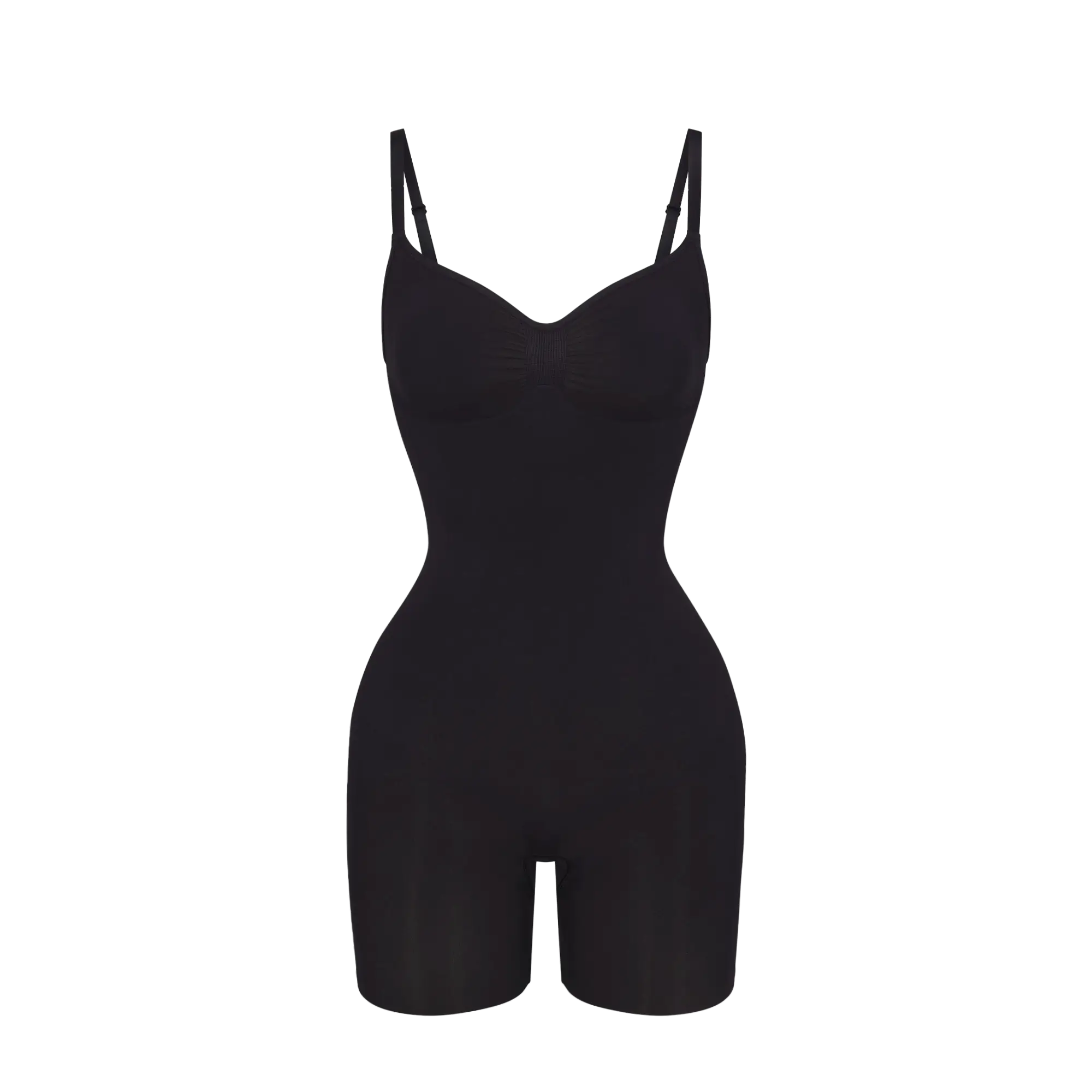 SCULPTING MID-THIGH BODYSUIT ONYX