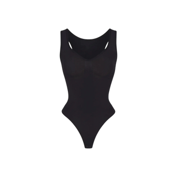 SCOOP NECK THONG BODYSUIT