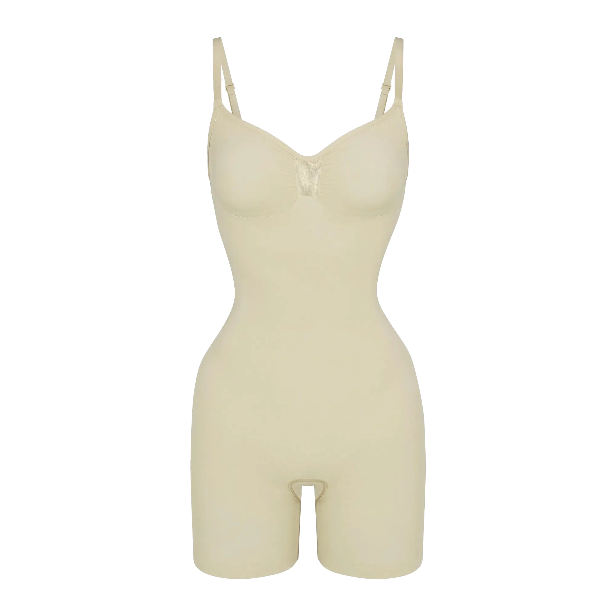 Sculpting Mid-Thigh Bodysuit Ivory