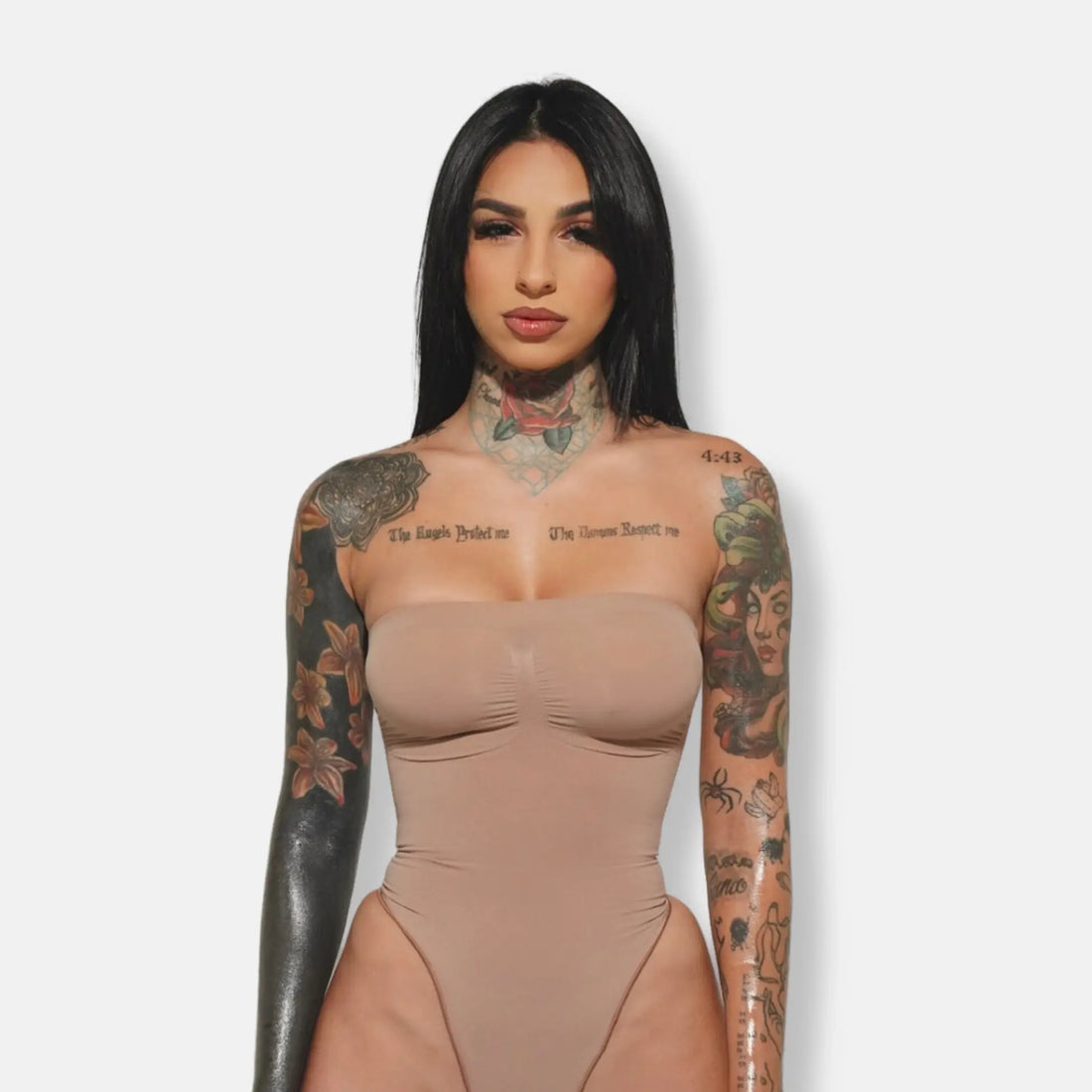 STRAPLESS BRIEF BODYSUIT SANDSTONE