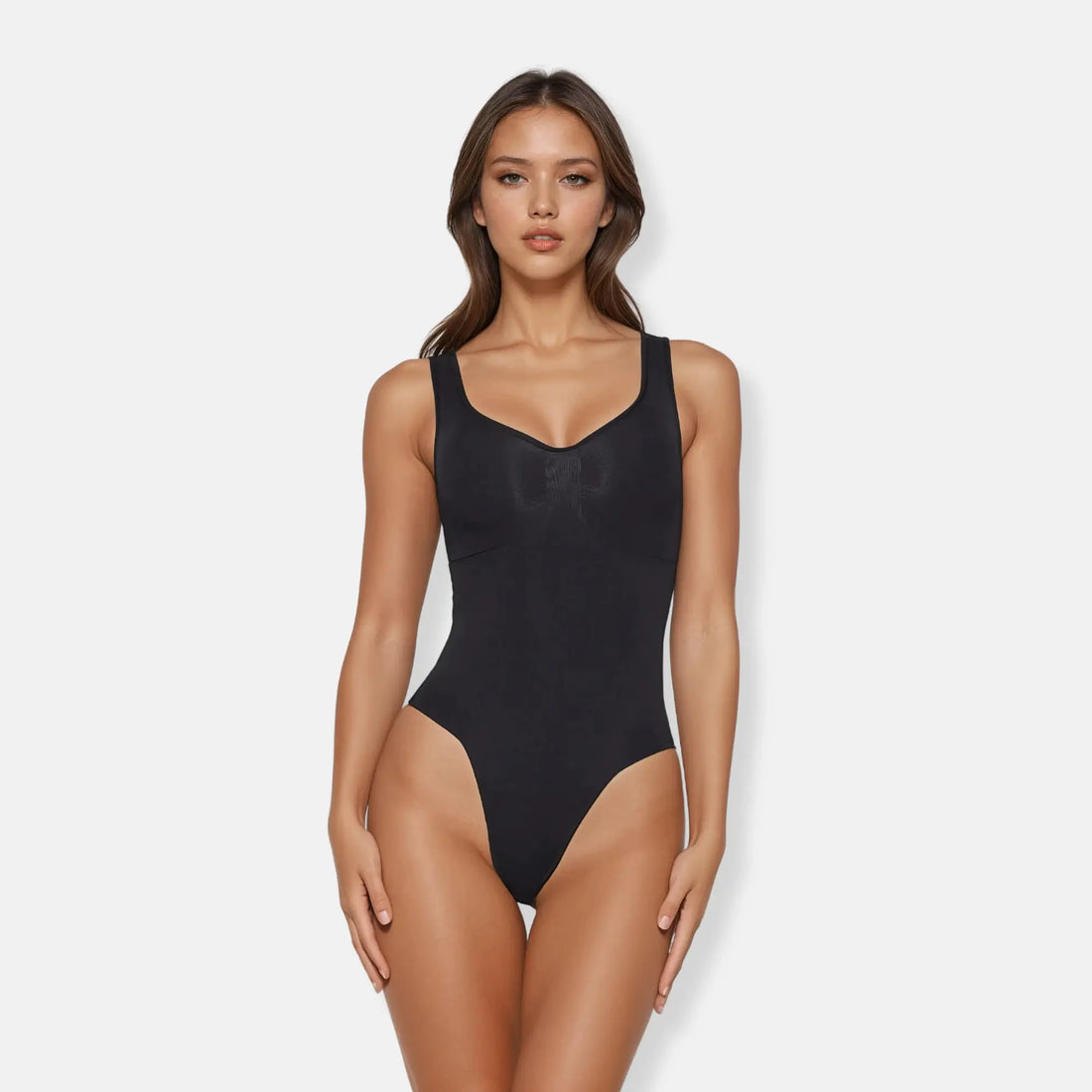 SCOOP NECK THONG BODYSUIT