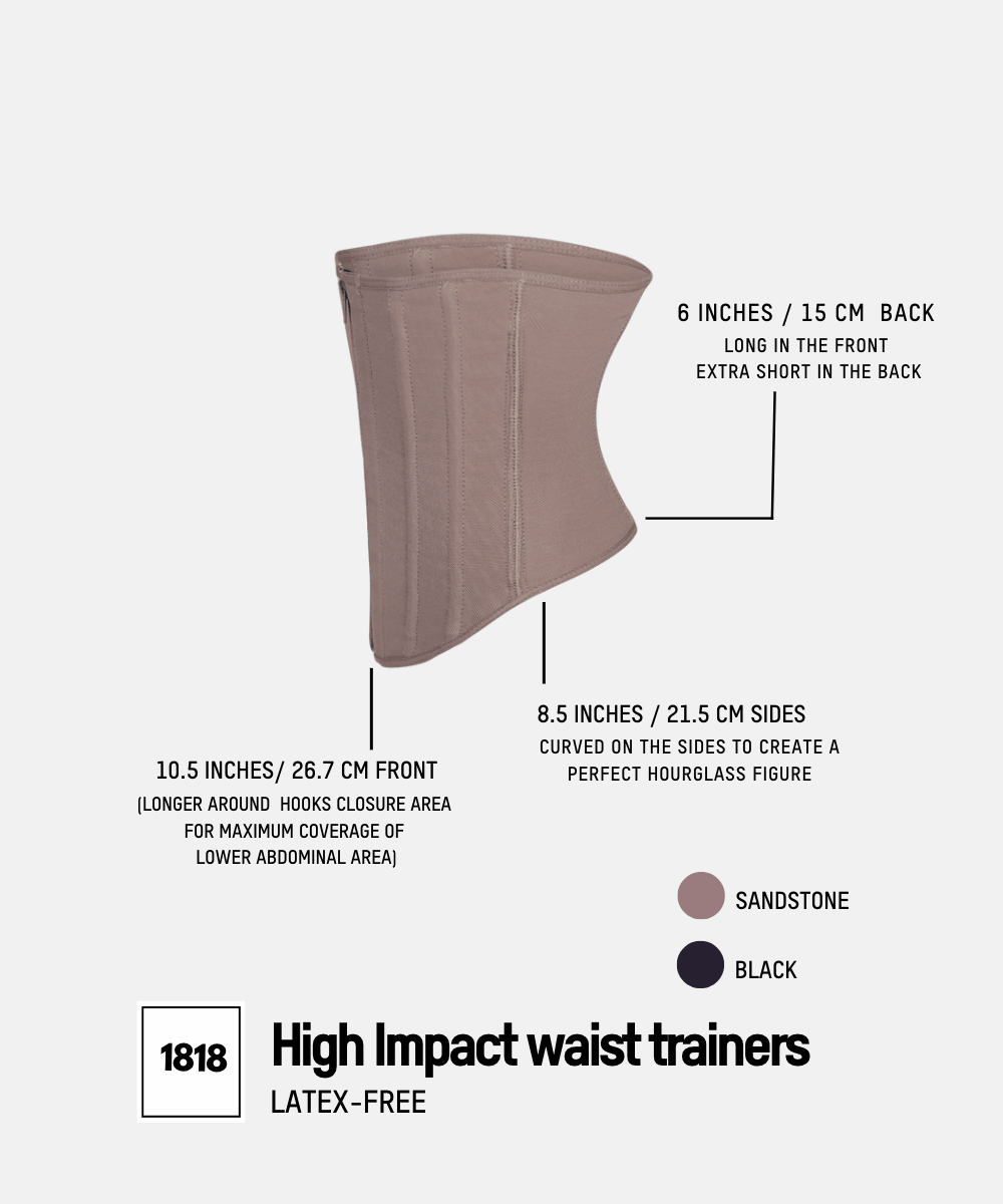 High Impact Latex-Free Short Waist Trainer Sandstone ShapeWaist