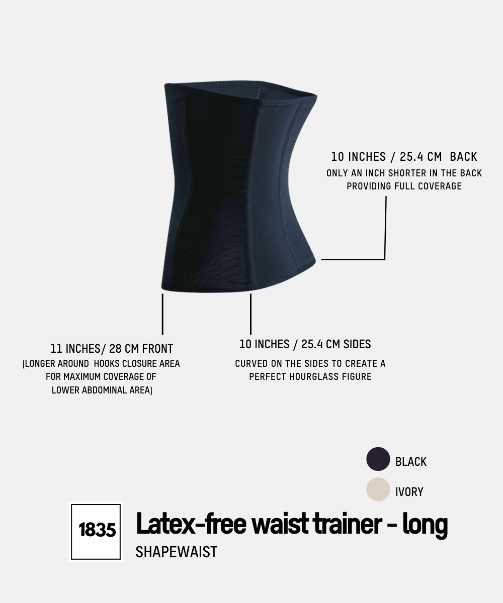 Latex-Free Waist trainer Long Black
