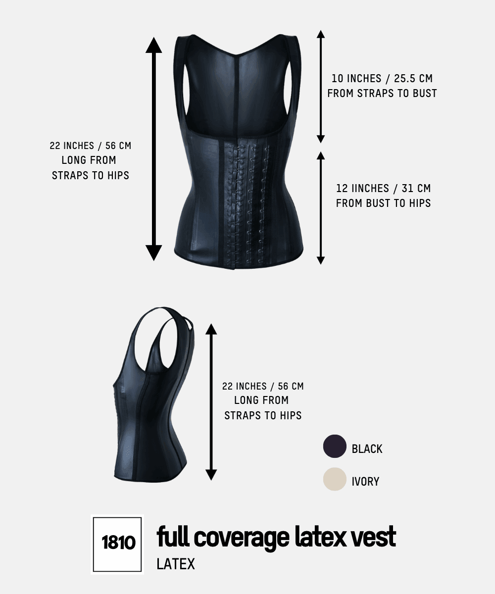 Long torso latex waist trainer vest hot sale