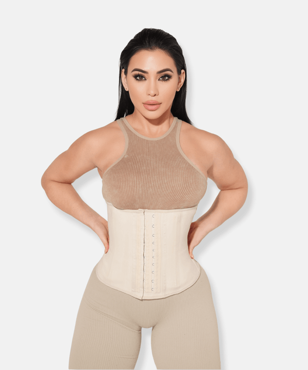 Latex Waist Trainer Short Ivory