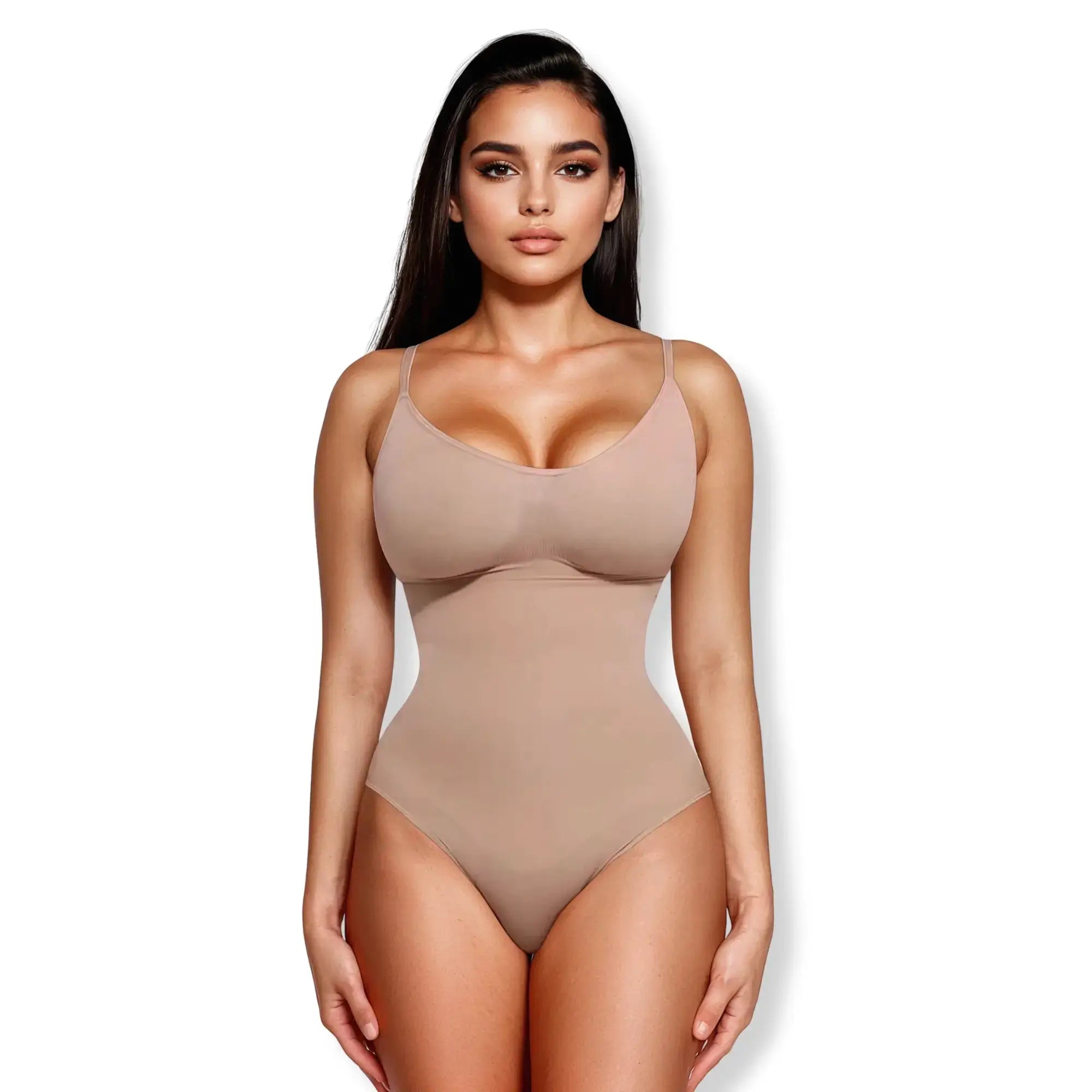 SCULPTING THONG BODYSUIT SANDSTONE